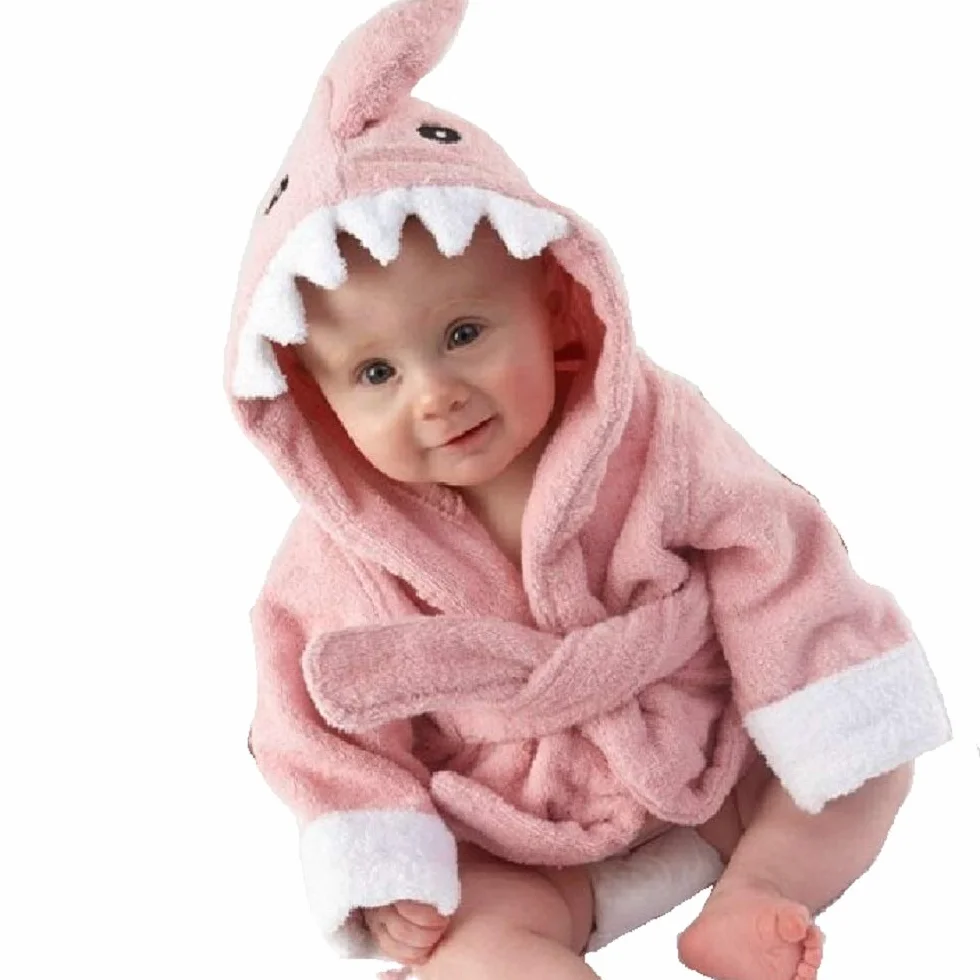 Peignoir de bain Hooyi Motif requin Rose