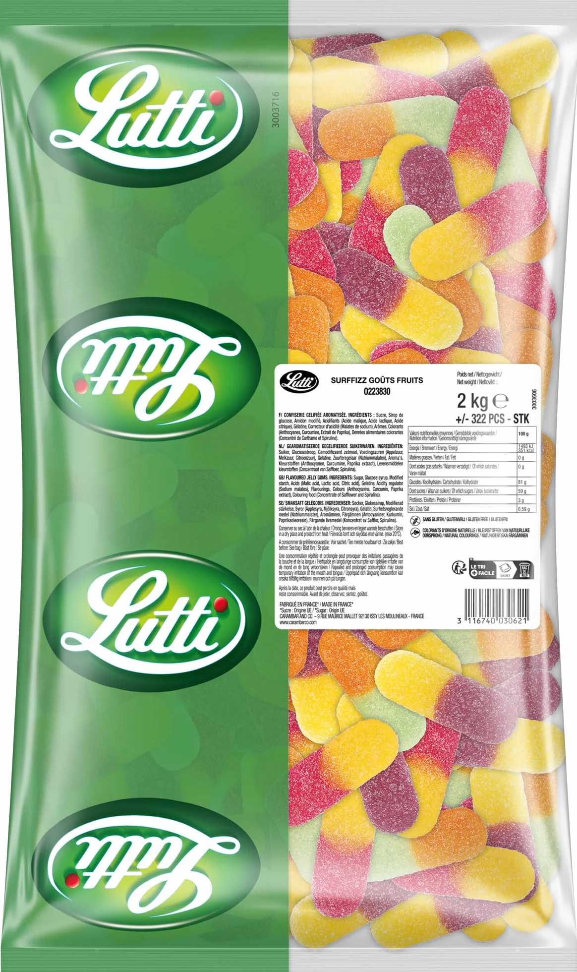 Lutti Surffizz fruits 2kg