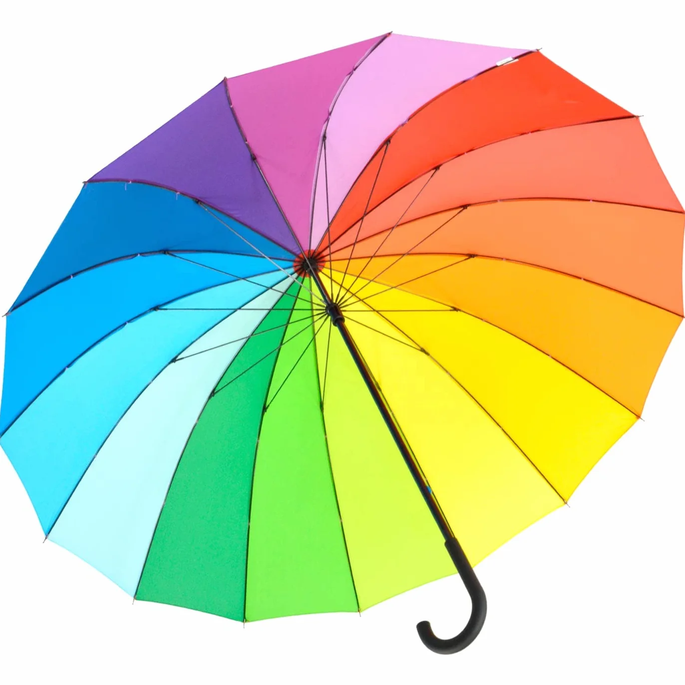 Parapluie XXL arc-en-ciel 129 cm fibre de verre
