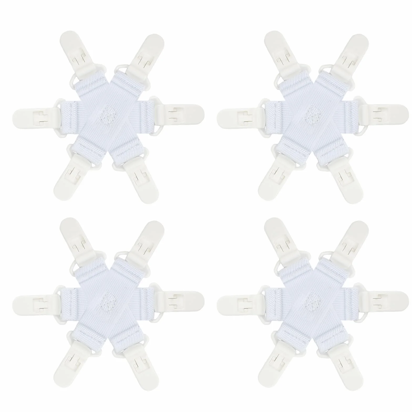 WAD Lot de 4 draps démêlants avec 6 clips, housses de couette/couvertures contre les nœuds, les torsions et les bouloches dans le sèche-linge, la machine à laver et le sèche-linge, 4 pièces