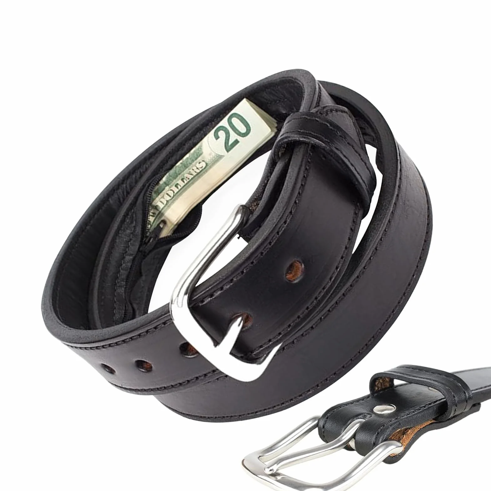 Ceinture Porte-Billets Anti-Vol Homme, Accessoire de Sécurité pour Argent et Bijoux