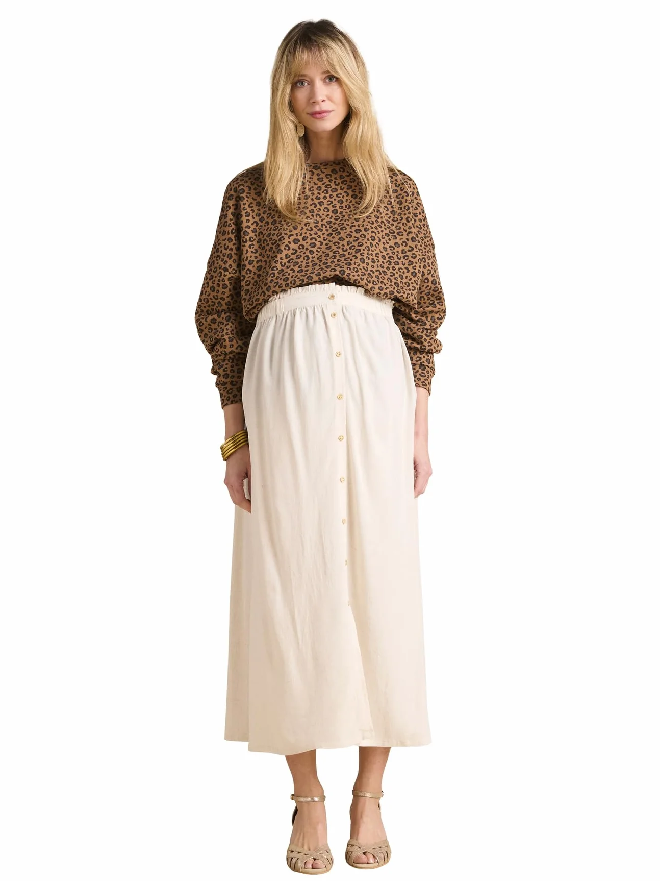 ENVIE DE FRAISE Jupe Longue Grossesse Viscose Lin