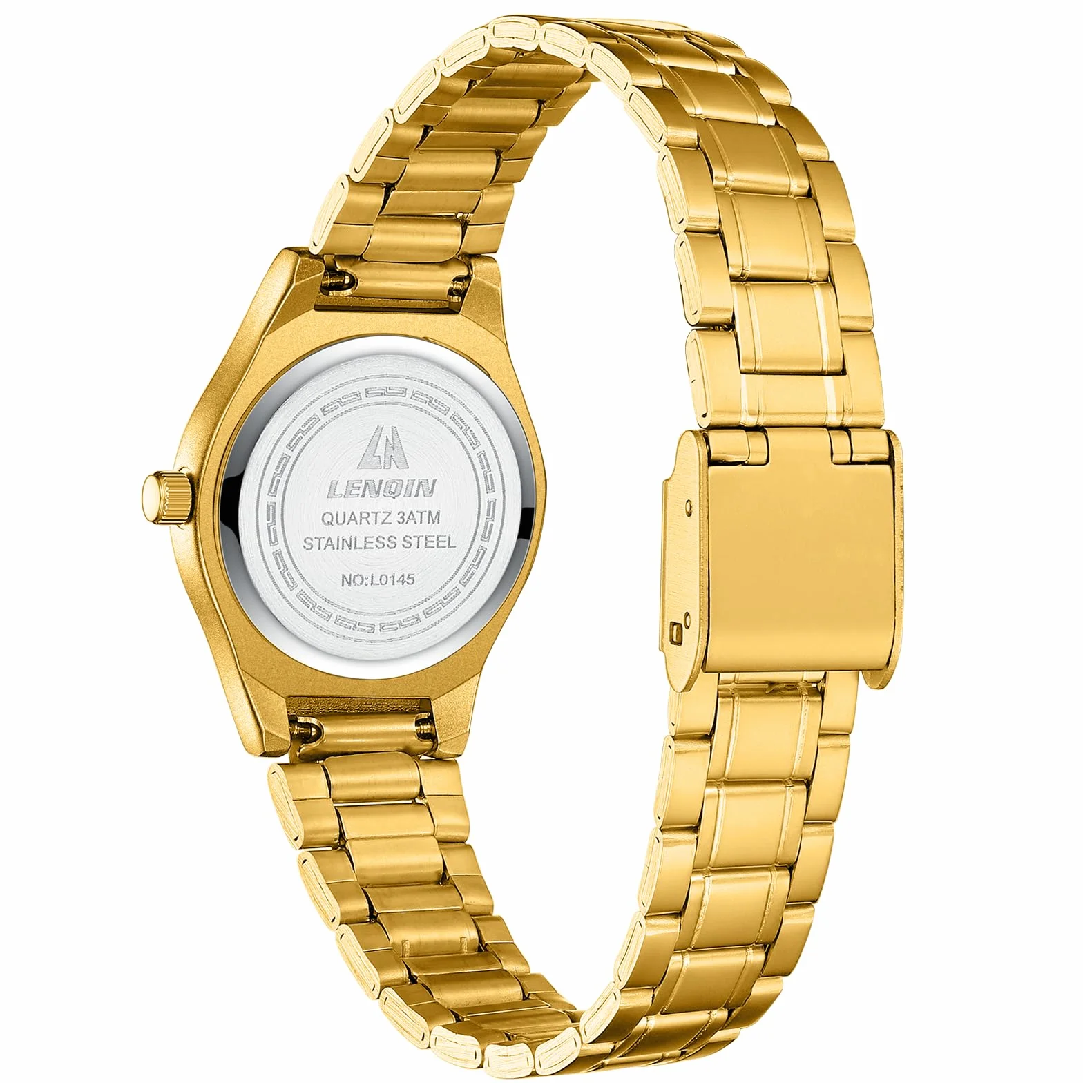 LN LENQIN Montre Femme Quartz analogique étanche Bracelet Acier Inoxydable