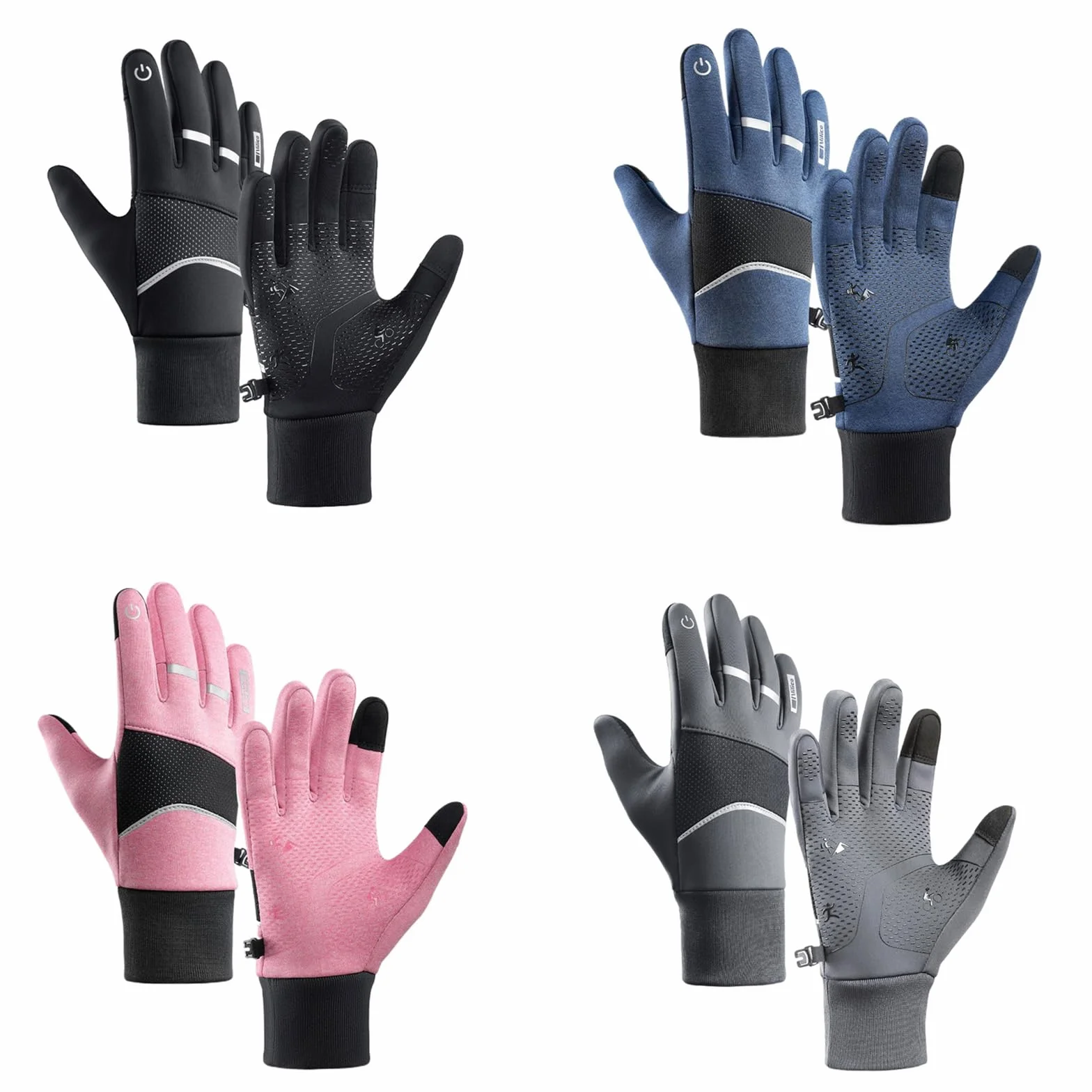 Gants d'hiver antidérapants pour ski, course à pied, cyclisme
