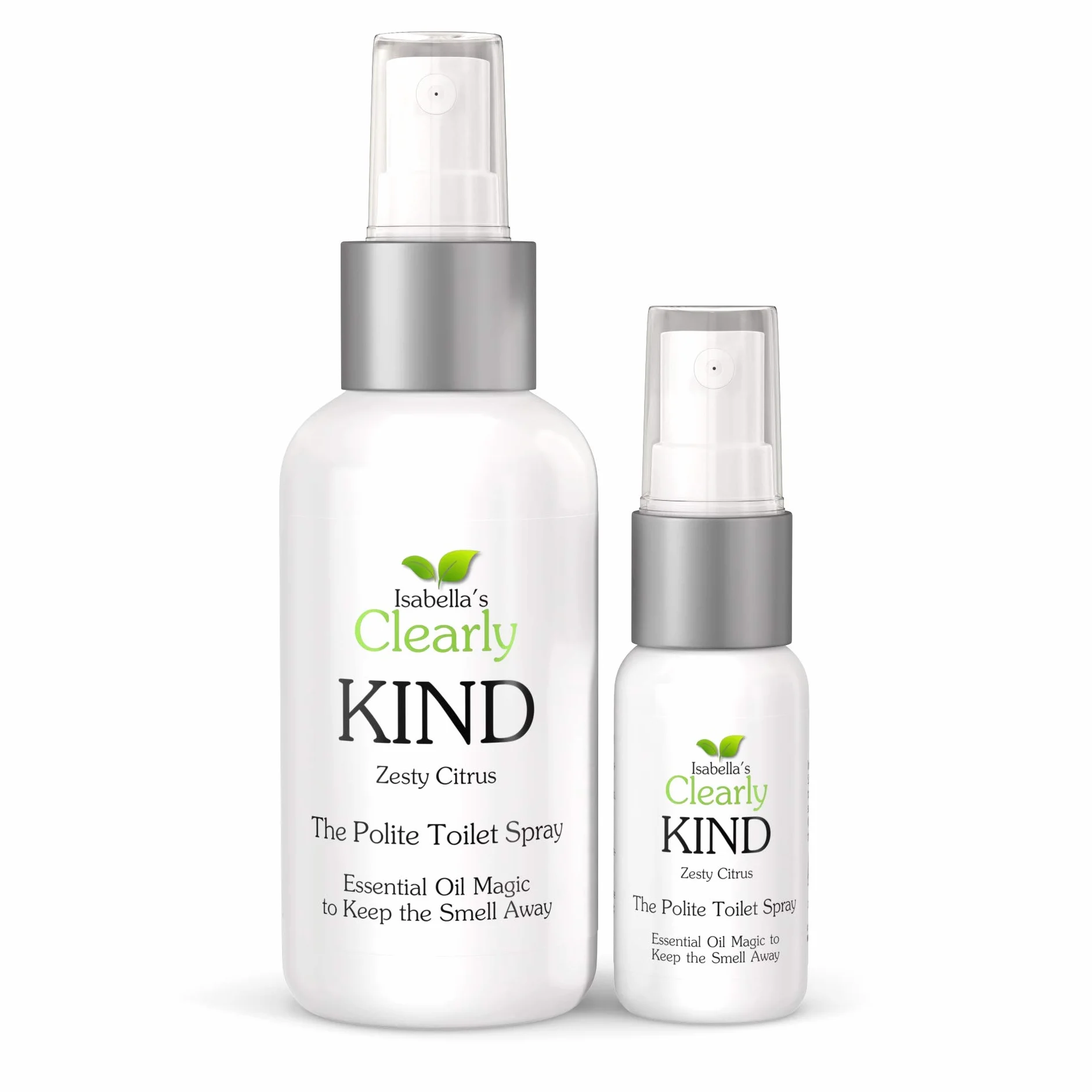 Clearly KIND Spray pour les Toilettes | L'éliminateur d'Odeurs "Before-You-Go" en Spray pour Toilettes | La magie des huiles essentielles | 120ml pour la salle de bain + 30ml pour le voyage