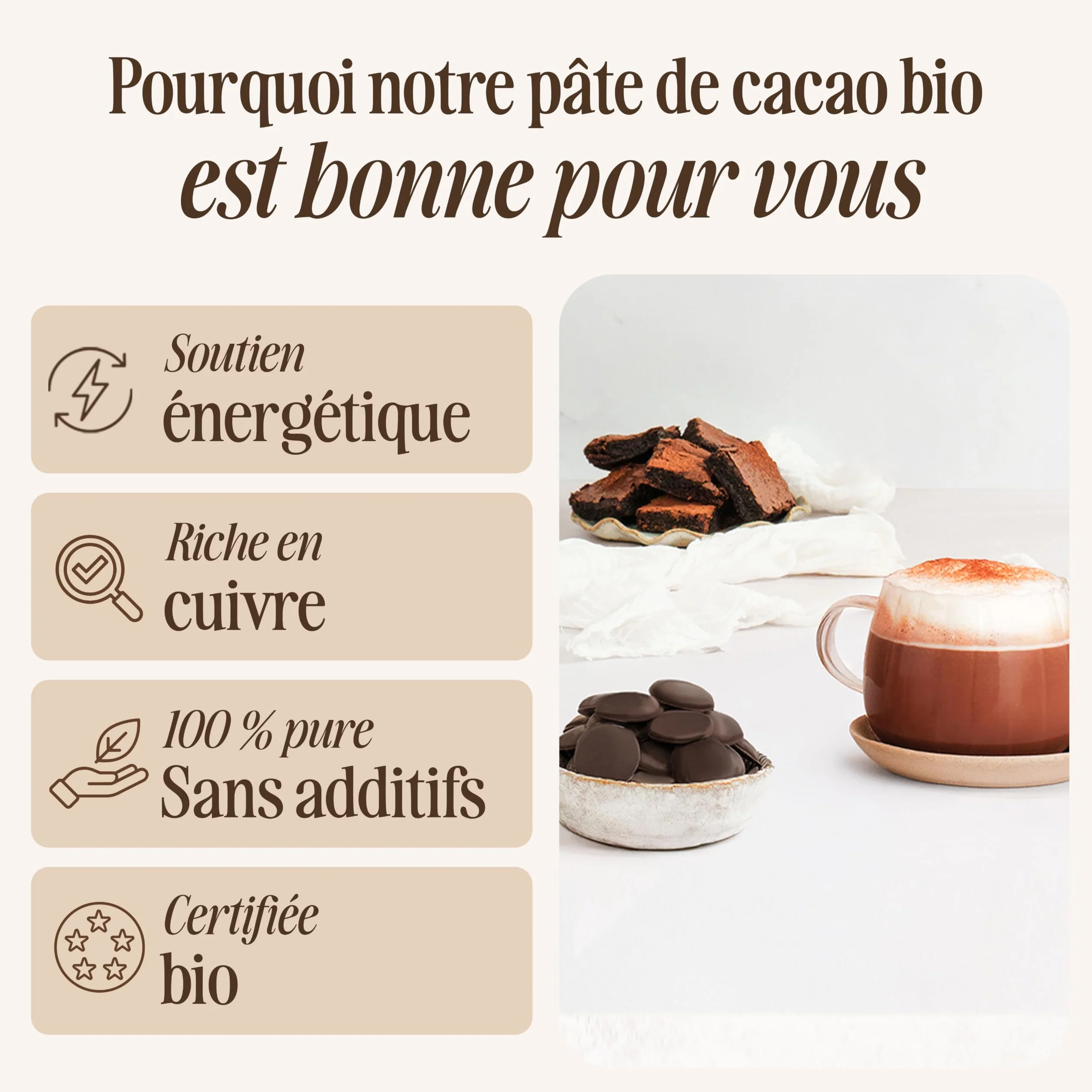 Sevenhills Wholefoods Pâte De Cacao Bio 500g