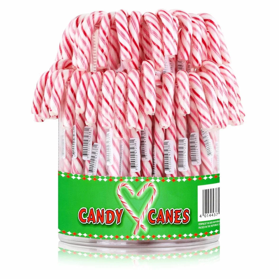 Hamlet Candy canes rouge et blanc tubo de 72