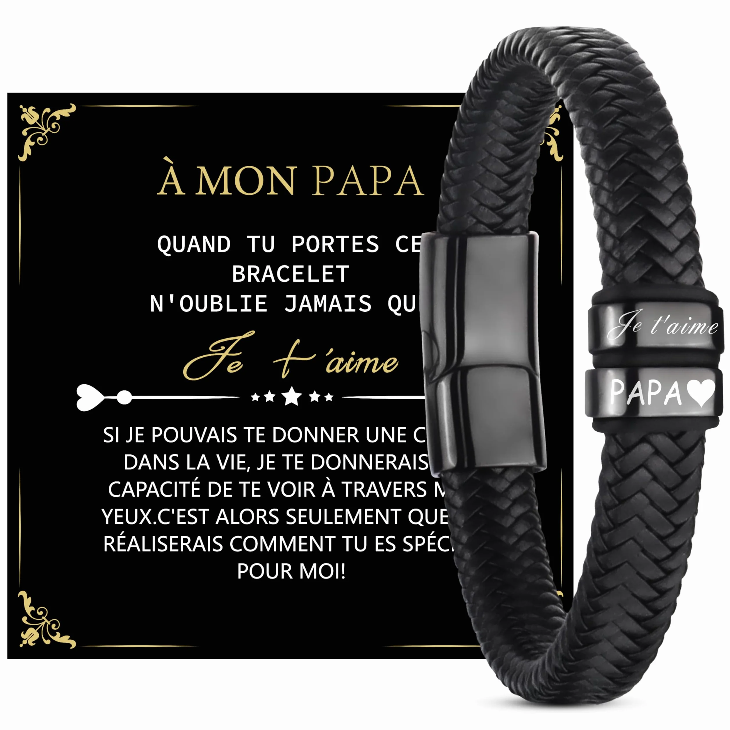 Merclix Bracelet Homme Cadeau Noel Anniversaire Fete Des Peres Saint Valentin