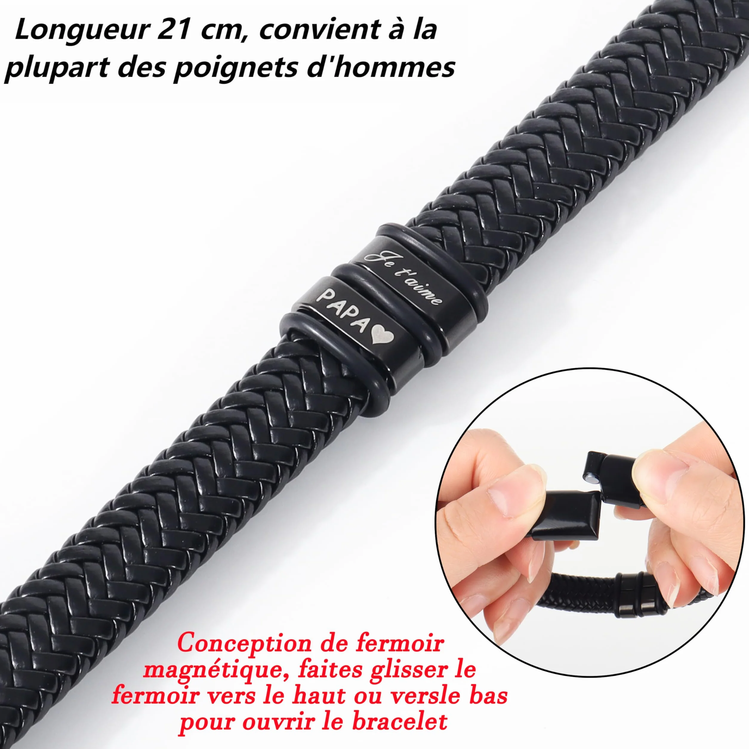 Merclix Bracelet Homme Cadeau Noel Anniversaire Fete Des Peres Saint Valentin