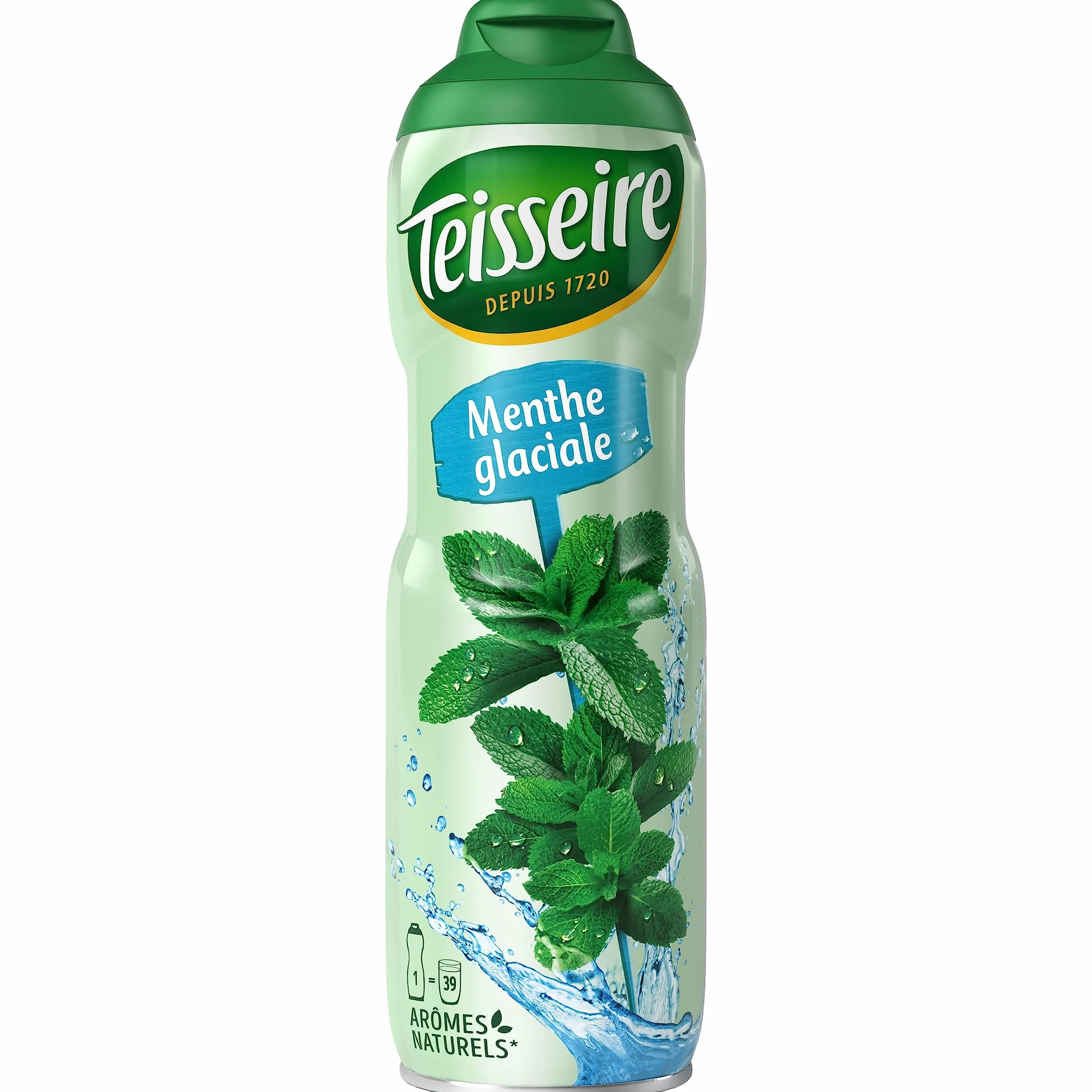 Teisseire Sirop de Menthe Glaciale pour Boisson Rafraîchissante, Cocktails, Bidon Recyclable (Pack de 3)
