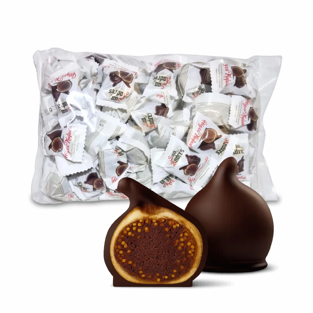 LAPASION – Bonbons de Figue Truffés au Chocolat | Figues fourrées à la truffe au liqueur | Fruits truffés enrobés de chocolat noir | Sachet 1 kg