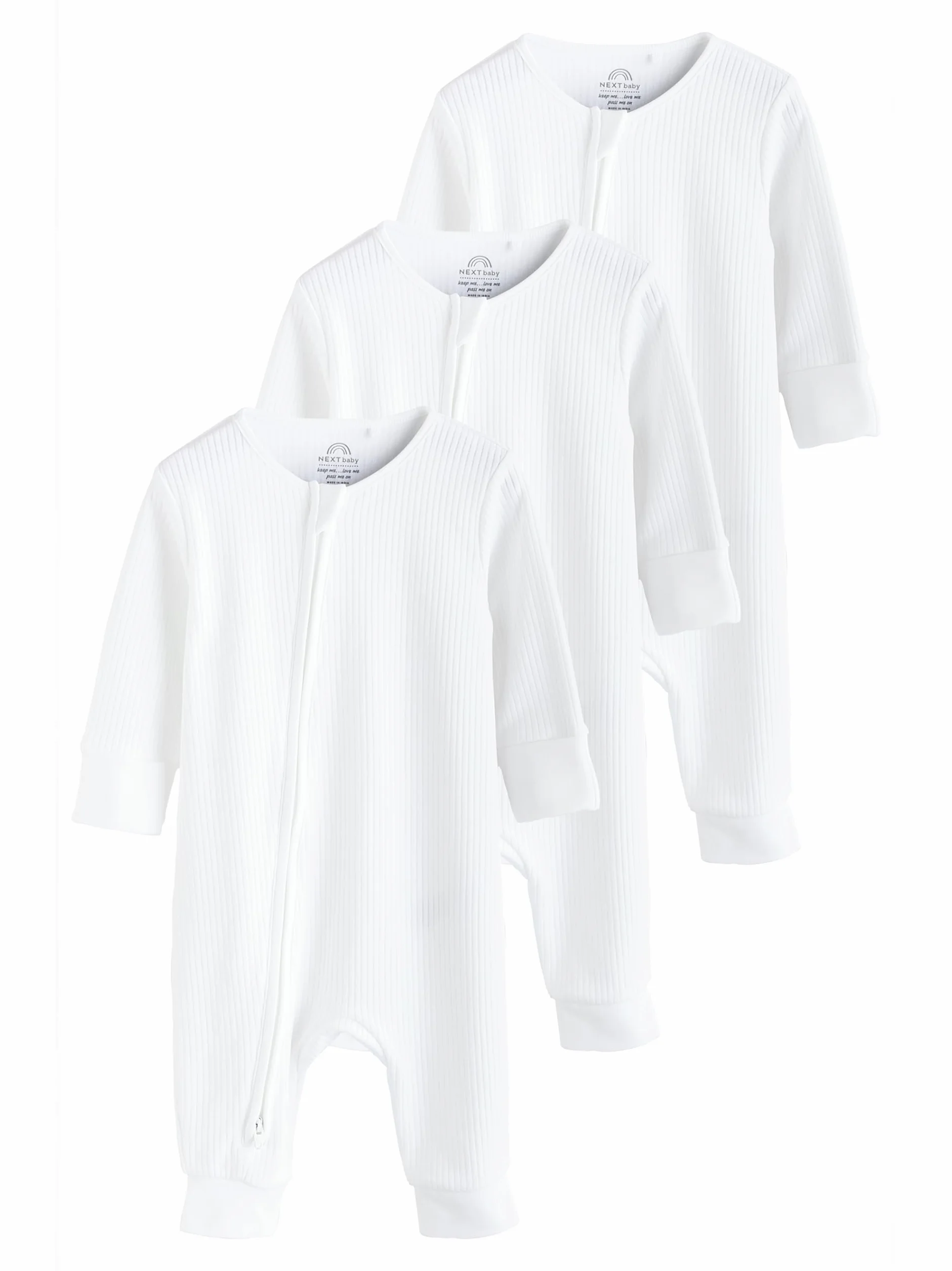 NEXT Bébé Dors-Bien 100% Coton sans Pieds avec Fermeture zippée Double-Sens, Lot de 3