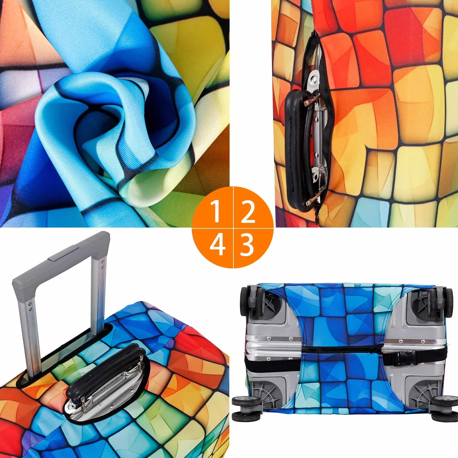 Housses de Valise Élastiques Compatibles 18-32 Pouces, Protection Lavable pour Valise