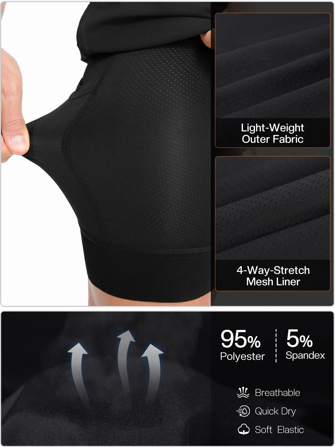 Pantalons de Cyclisme Hommes Coupe Ample Rembourrée Short VTT
