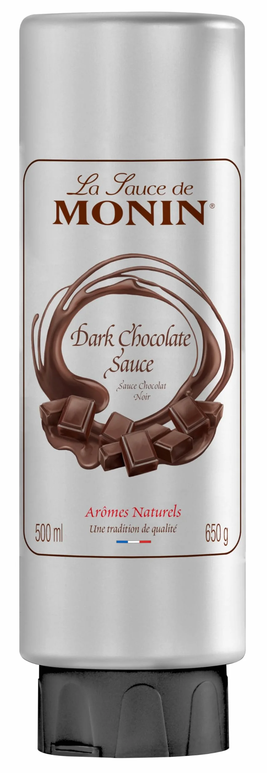 MONIN - Sauce Chocolat Noir pour boissons chaudes et Culinaires - Arômes naturels - 50cl