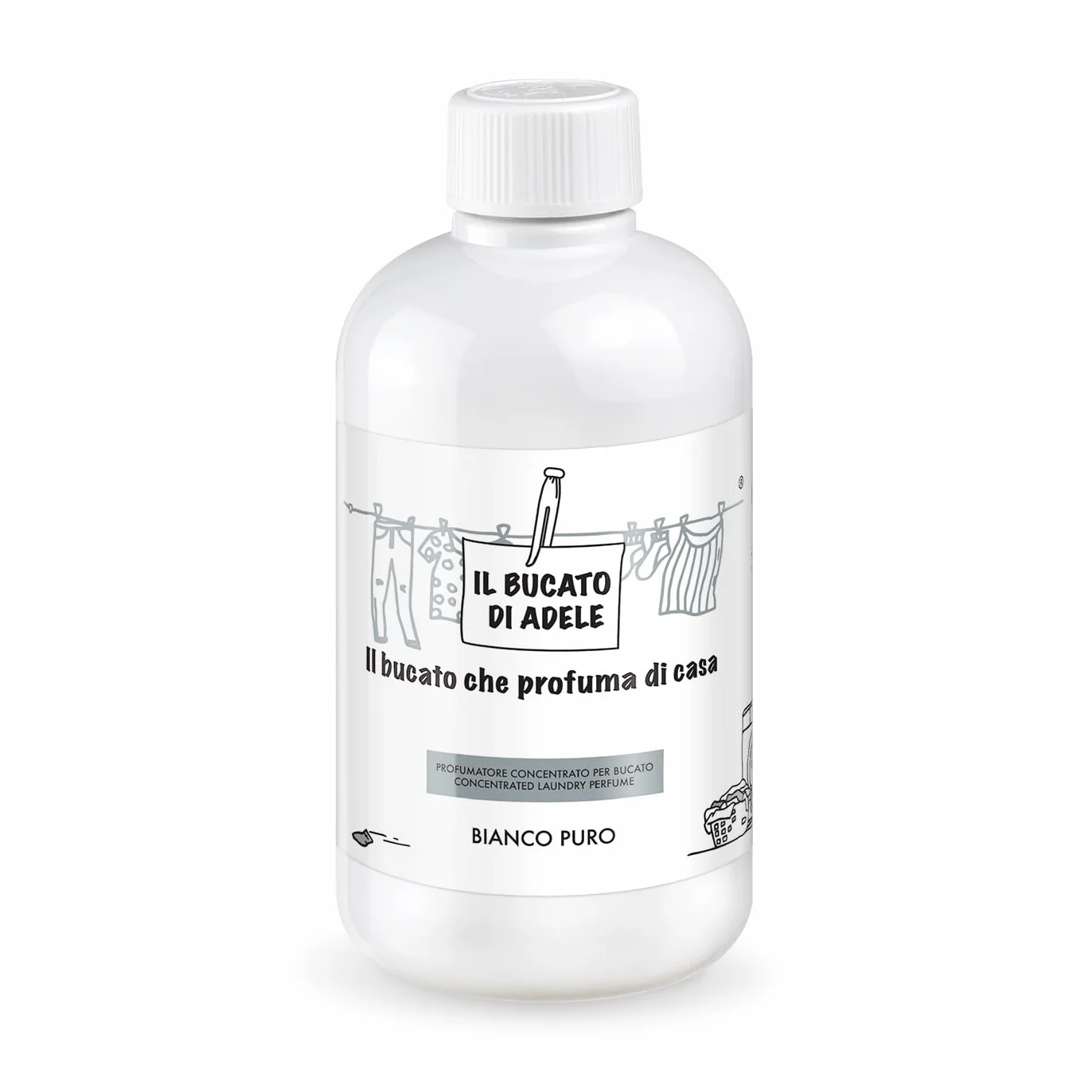 IL BUCATO DI ADELE il bucato che profuma di casa | Assouplissant pour lave-linge, Parfum Bianco Puro, Format 500 ml