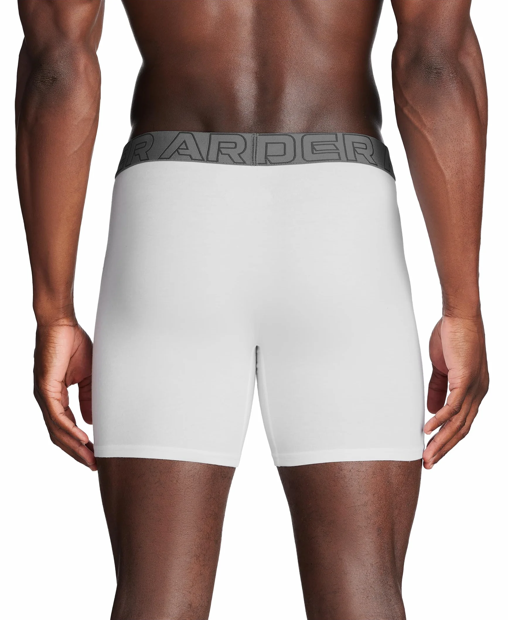 Under Armour Charged Cotton 6in Boxer Homme 3 Pack Black XL
