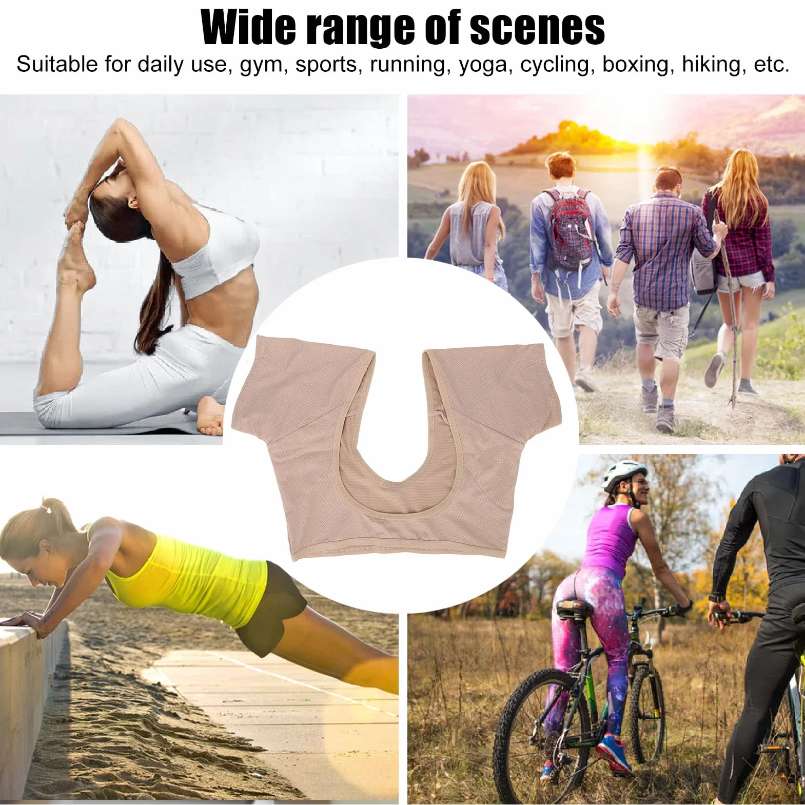 Gilet Anti-transpiration Respirant Sous les Bras Femmes Maille Séchage Rapide pour Gym Course Yoga M