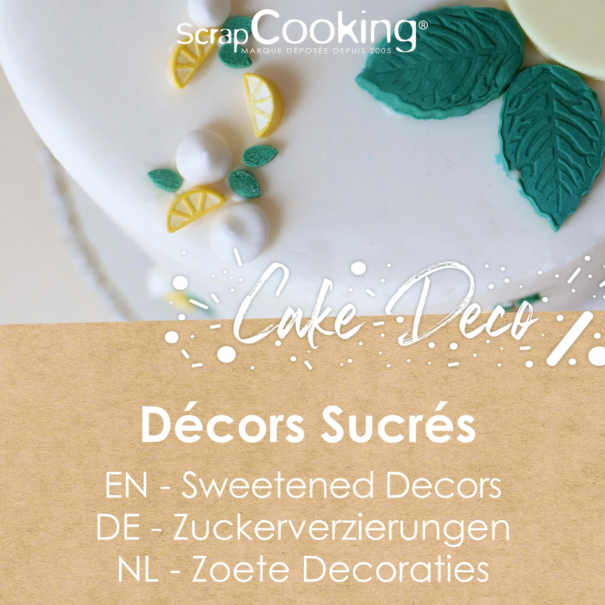 ScrapCooking - Décors Sucrés Citrons & Meringues 30 g - Décorations Alimentaires Pâtisserie - Sprinkles Sucrés Comestibles - Pour Desserts, Gâteaux, Tartes, Bûches - 7488
