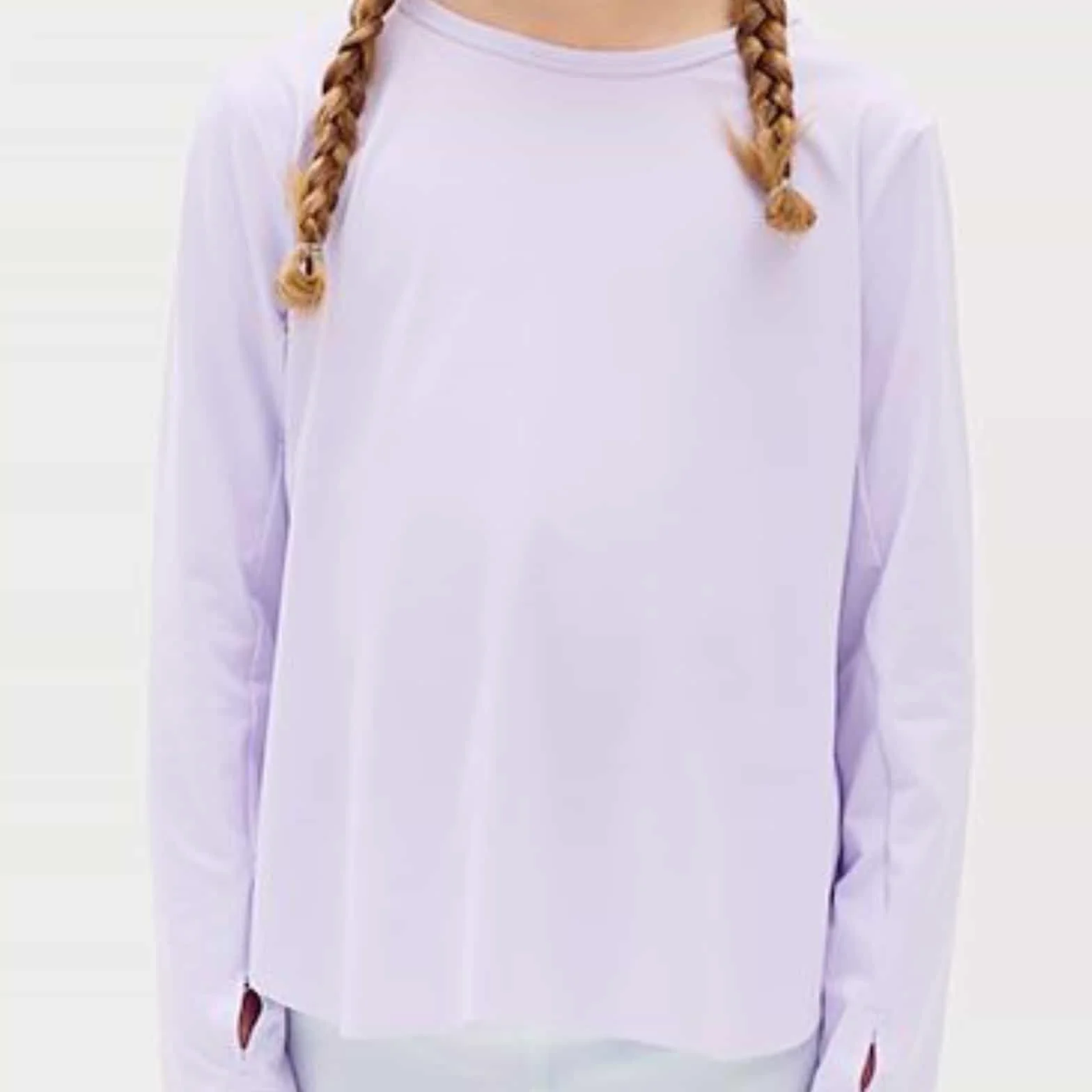 T-shirt fin à manches longues en coton basique confortable