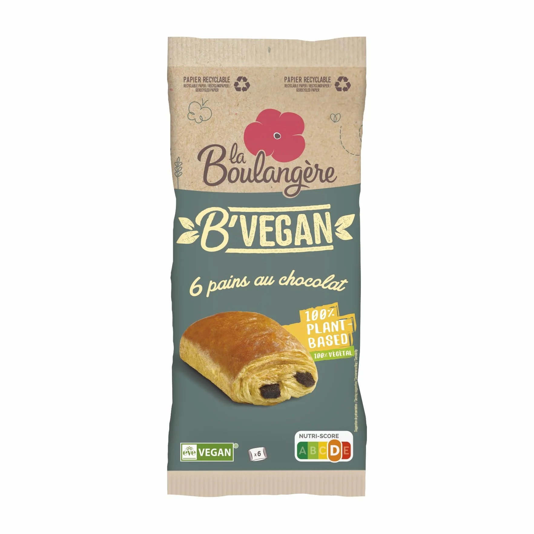 LA BOULANGERE Pains Chocolat Vegan 6 x 45 g