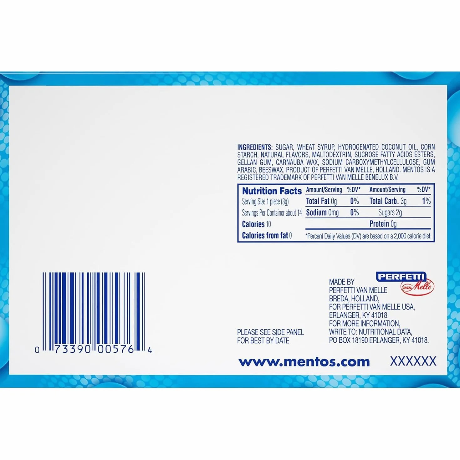 Mentos Peppermint 1.32 Oz Roll Pack of 15 Economy Case