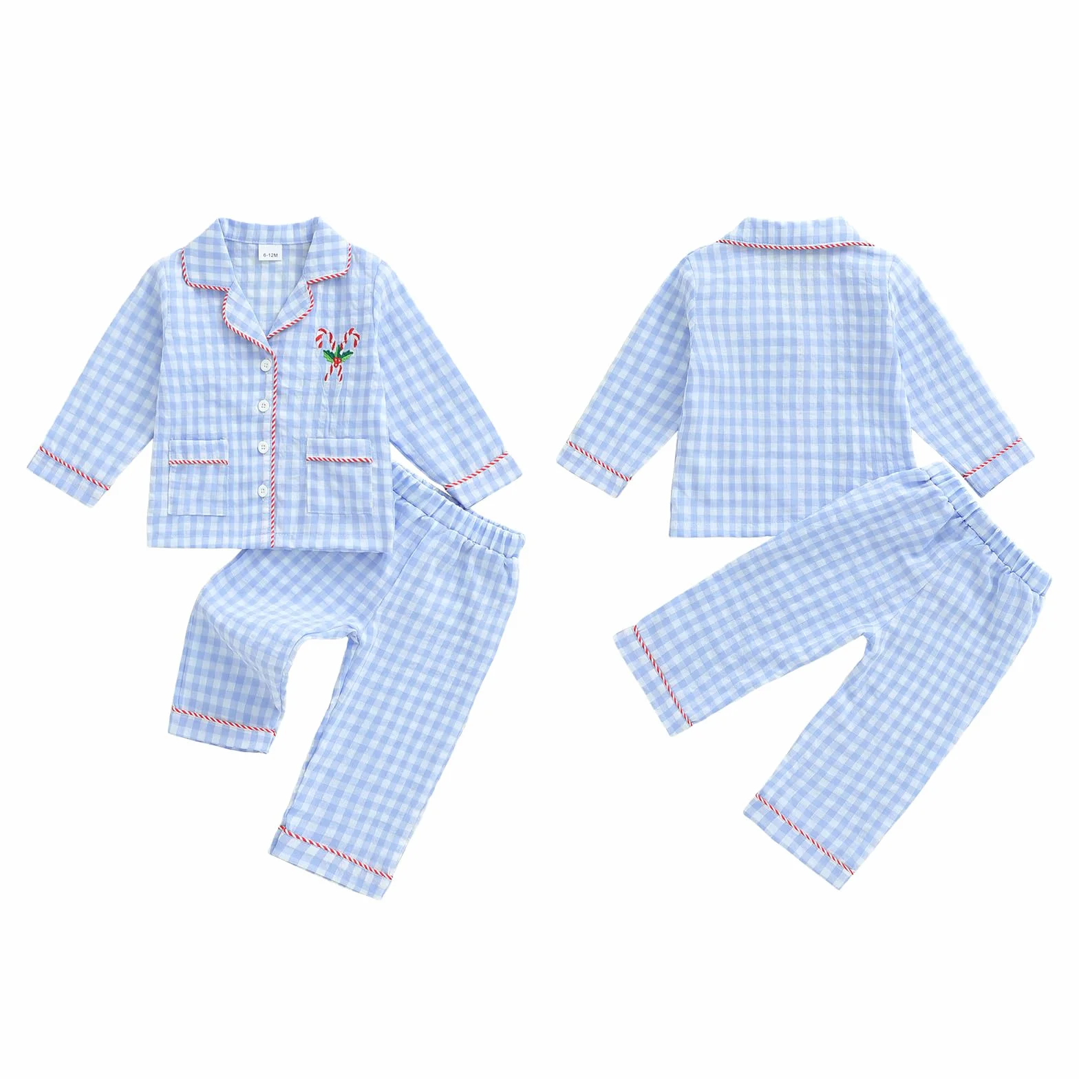 Carolilly Ensemble Pyjama Noël Enfant Garçon Fille Carreaux