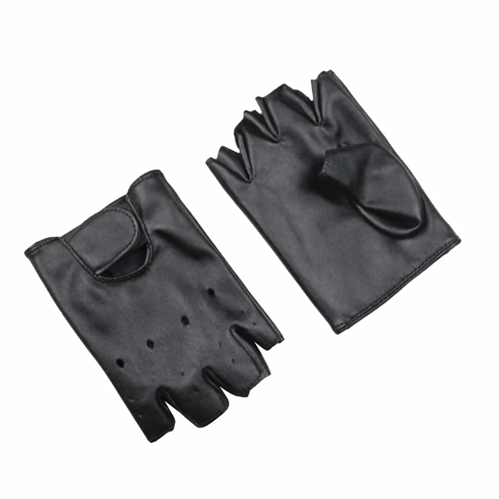 Mitaines en cuir pour enfants, gants de sport demi-doigts, équitation, pêche, chasse