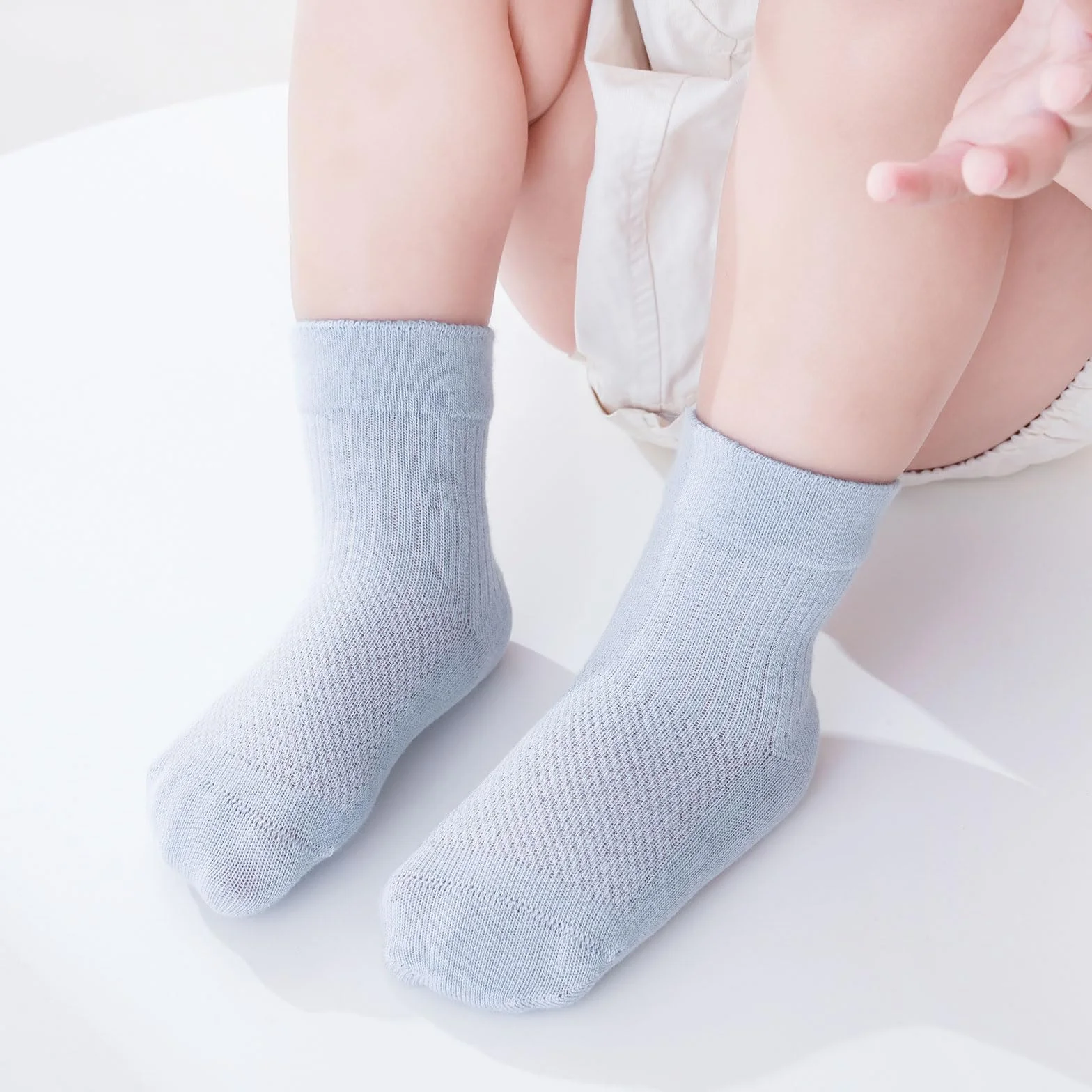 Chaussettes Coton Bébé Respirantes 6 Paires Enfants Garçons Filles