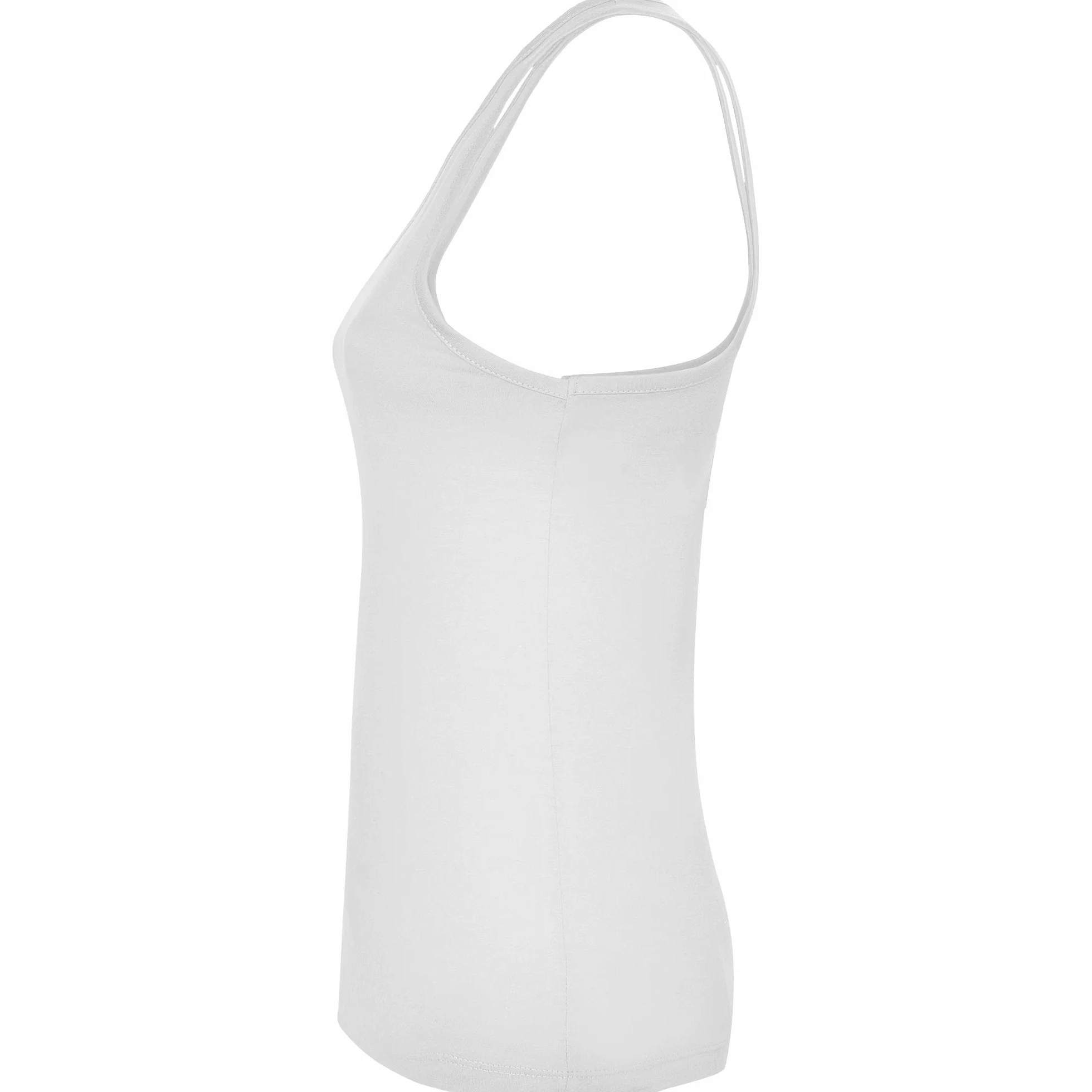 T-shirt fille 100% coton emmanchures dos nageur encolure rayonnée coupe confortable