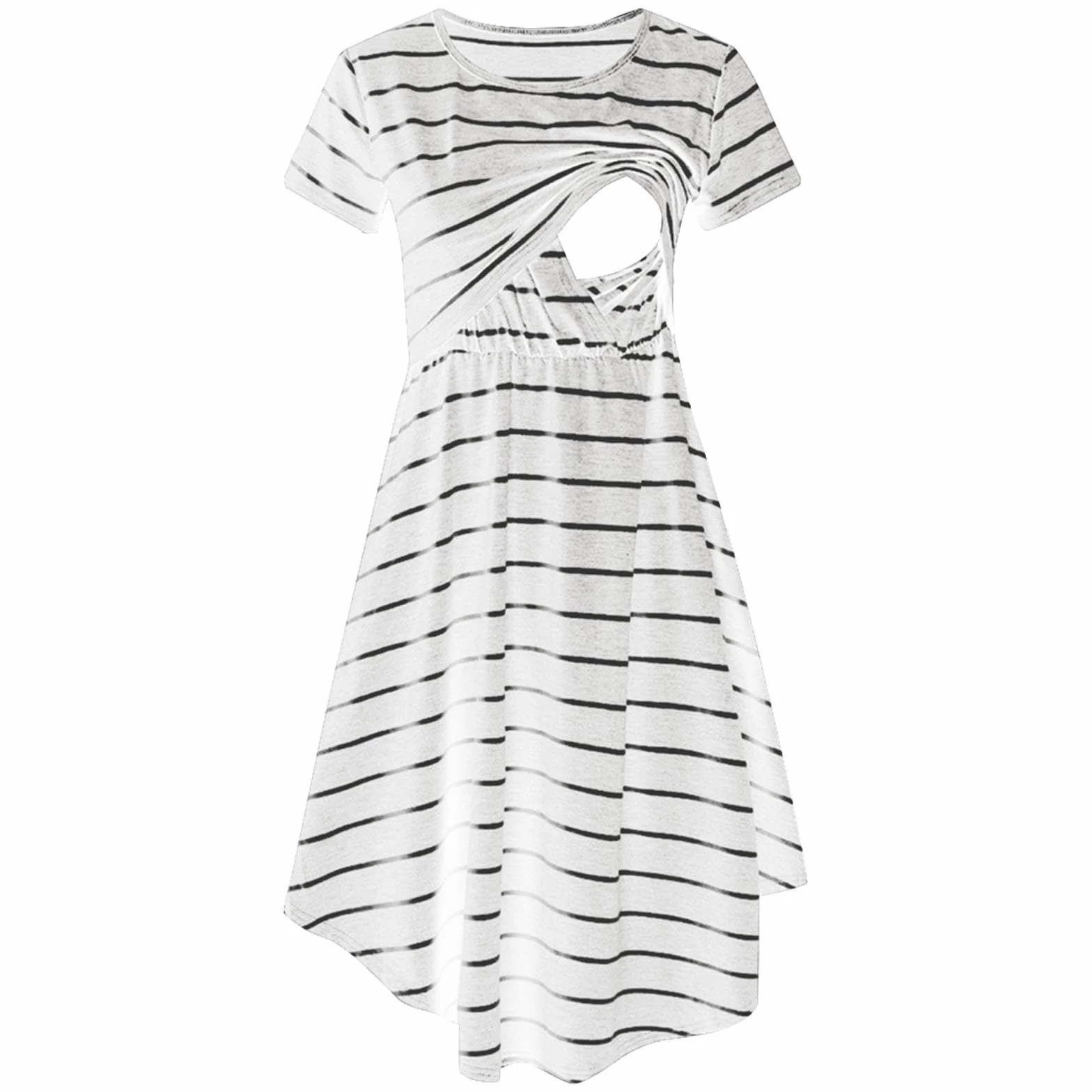 Jupe de grossesse pour femme manches courtes robe d'été allaitement festive décontractée élégante confortable