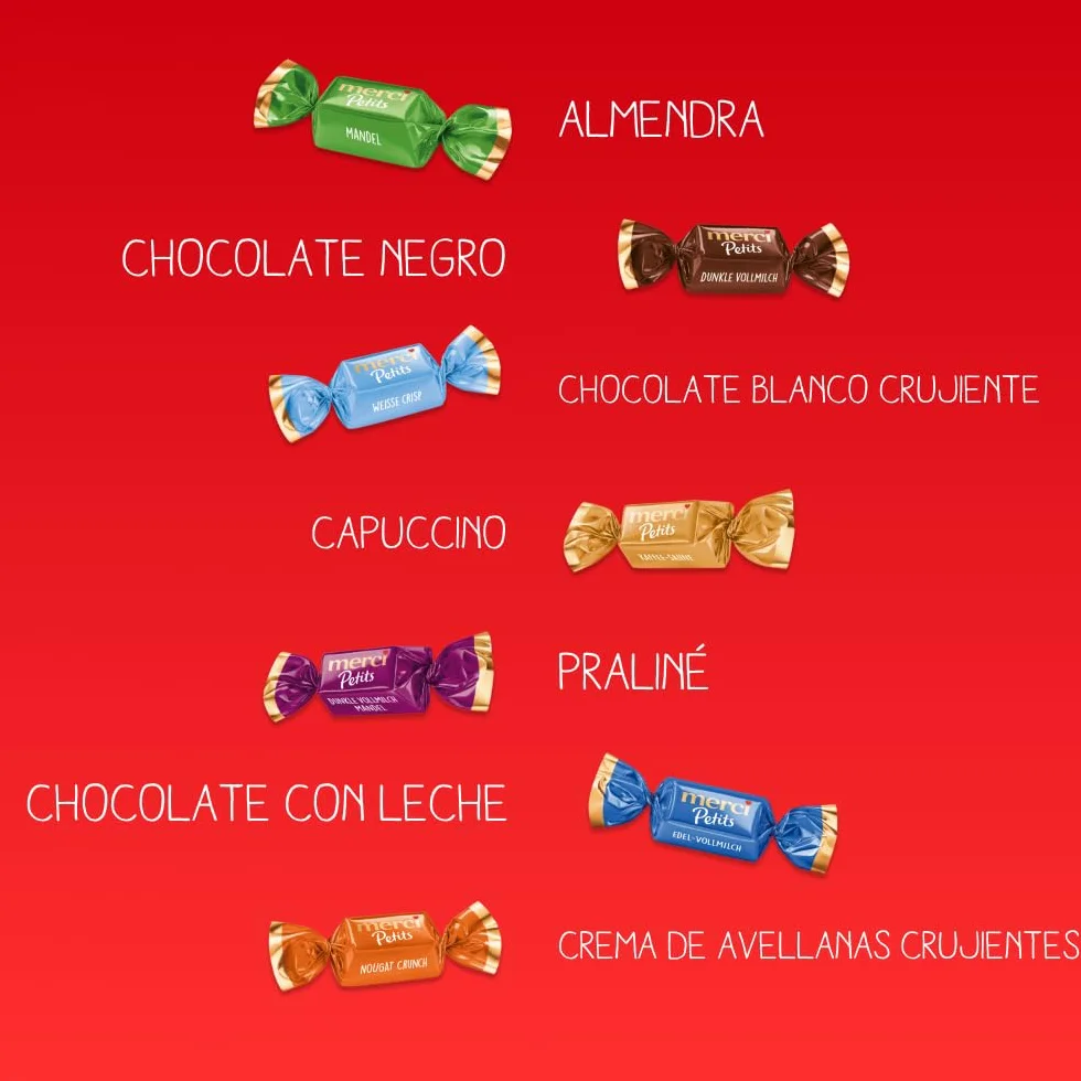 Collection de chocolat Merci Petits, sept variétés - 1000gr