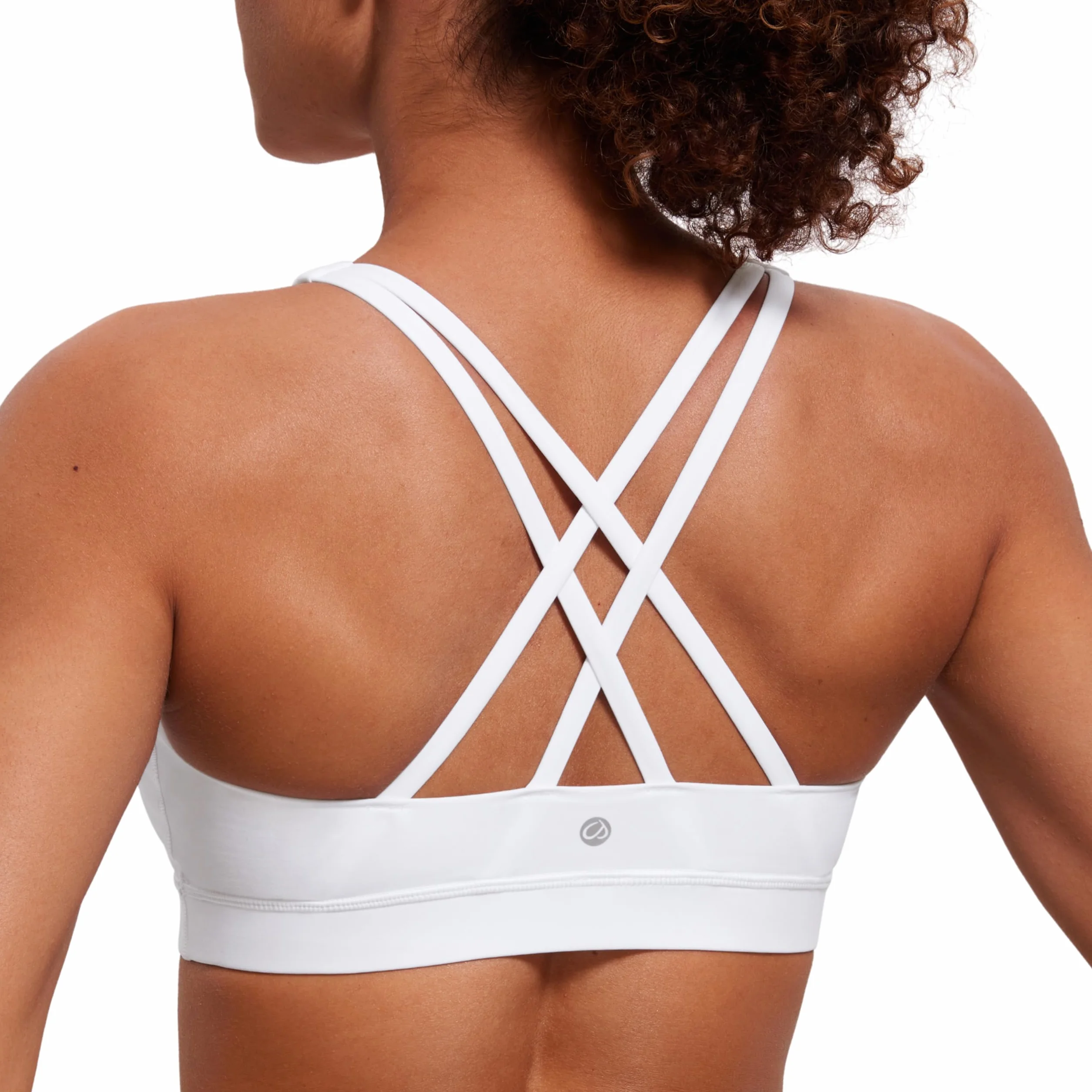 Soutien-Gorge de Sport Yoga Naked Feeling Femme Dos Croisé Coussinet Amovible sans Armature