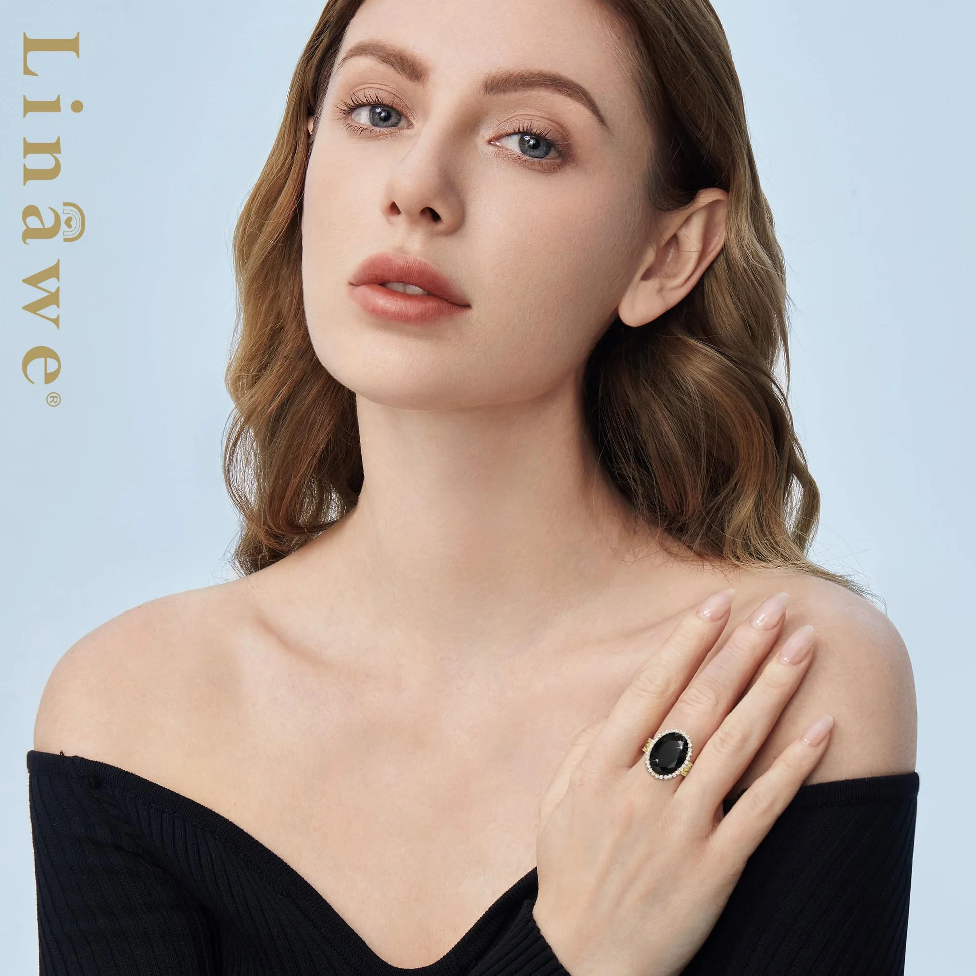 Bagues en faux diamant pour femmes, bague en moissanite ajustable or/argent