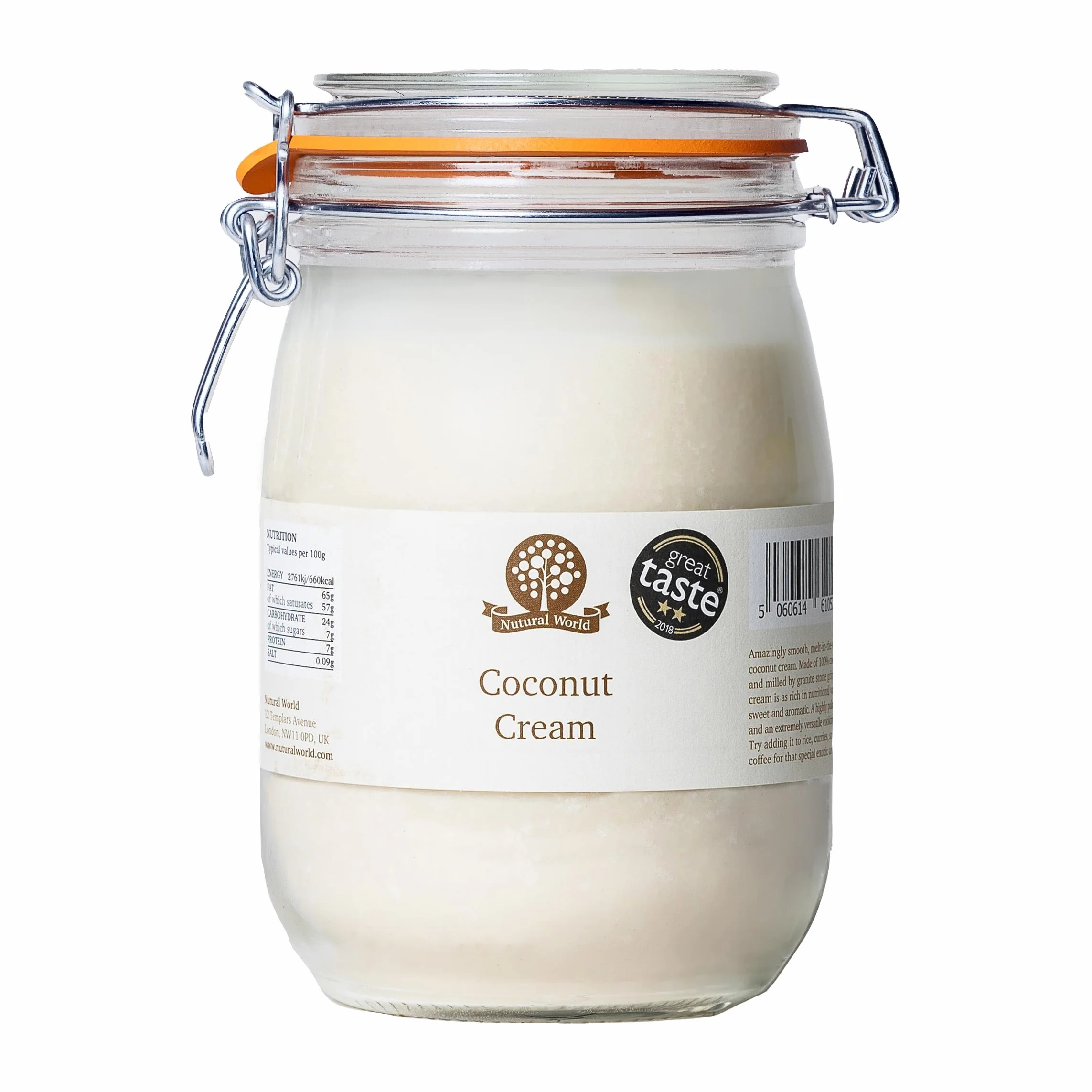 Nutural World - Crème de Noix de Coco (1kg) - Vainqueur des Great Taste Awards