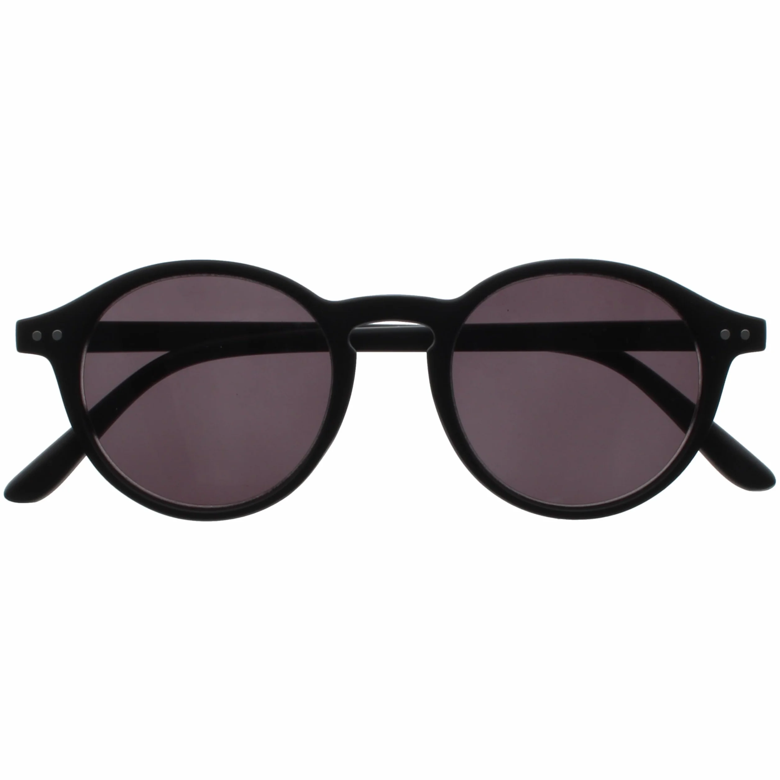 OPULIZE REY Lunettes de Lecture Solaires Montures Rondes Rétro Noir Mat +2.50