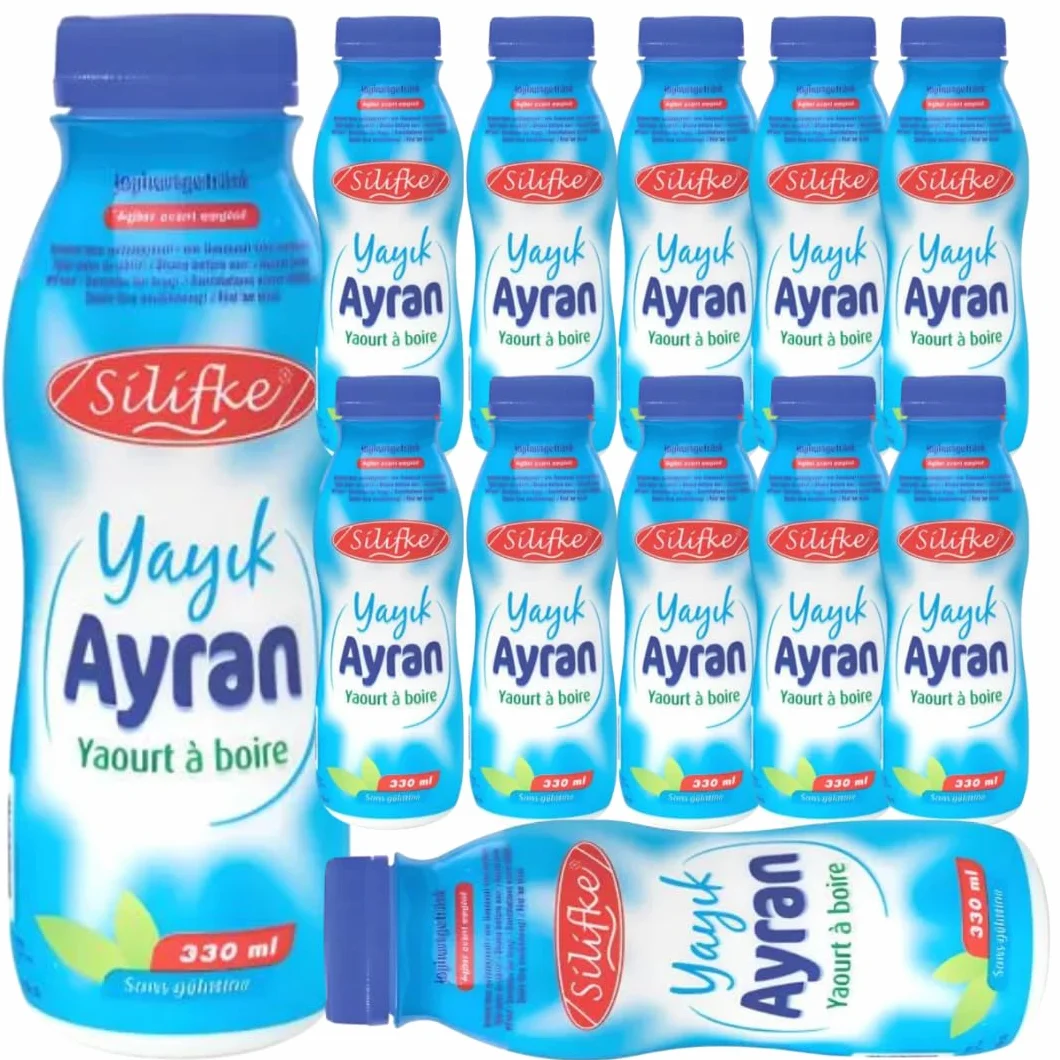 Silifke Ayran – Boisson au yaourt au lait, pratique et rafraîchissante 330 ml, 12 sachets