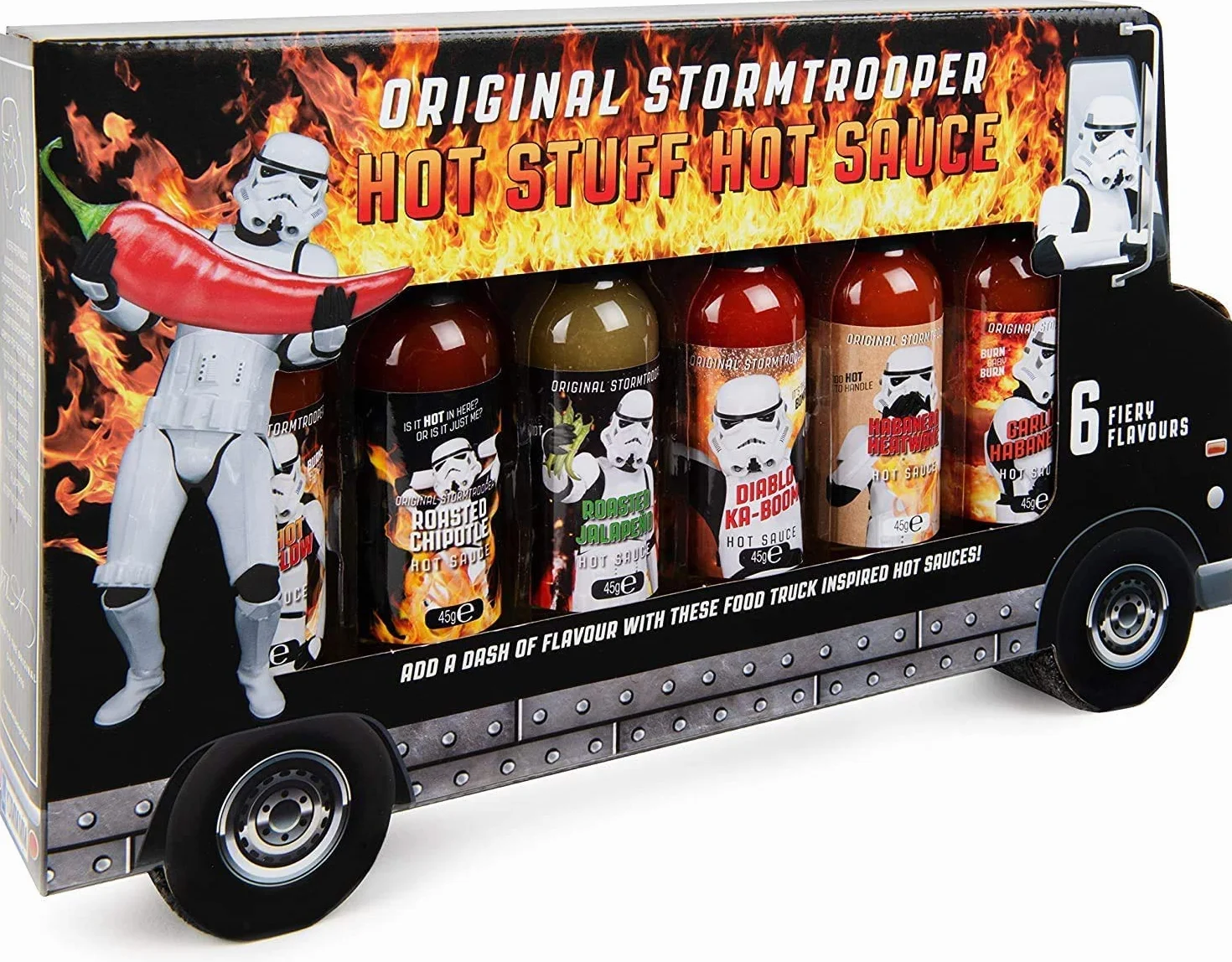 Thoughtfully - Original Stormtrooper Coffret Cadeau Sauces Piquantes - Hot Sauce Set Avec 6 Sauces Chili