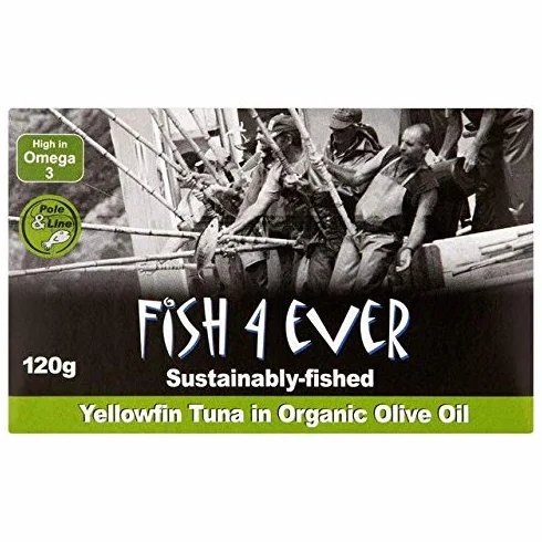 Fish 4 Ever | Yellowfin Tuna In Organic Olive Oil | 1 X 120G