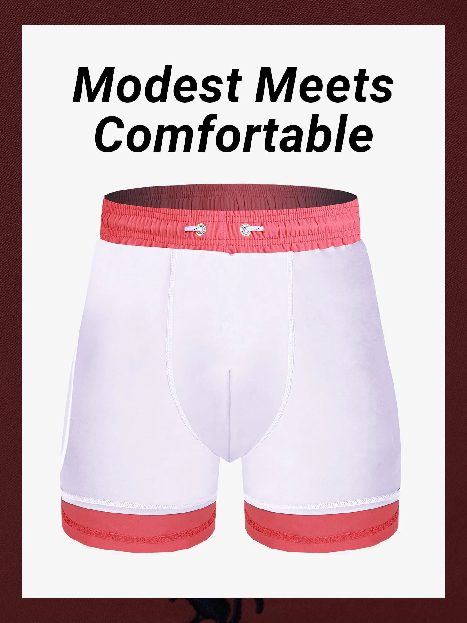 Short de Bain Homme 2 en 1 Boxer Doublé Compression Séchage Rapide