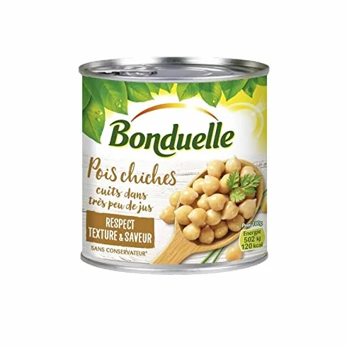 BONDUELLE - Pois Chiches Cuits Dans Très Peu De Jus 265G - Lot De 4 - Offre Special