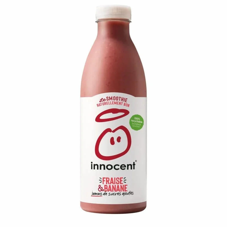 Dégustez le Meilleur de l'Été - Smoothie Fraise & Banane INNOCENT 750ml | 100% Fraîchement Pressé | Catégorie: Jus Fruits & - Le Lot De 3