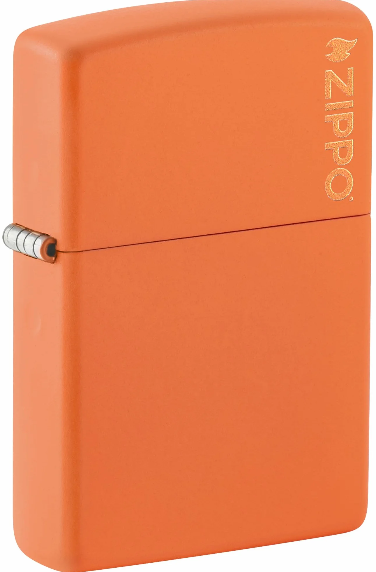Zippo - Briquet tempête avec Logo, Orange Mat, Impression colorée Color Image, modèle de Base, Rechargeable, réutilisable, Design Coupe-Vent, boîte Cadeau, fabriqué aux États-Unis