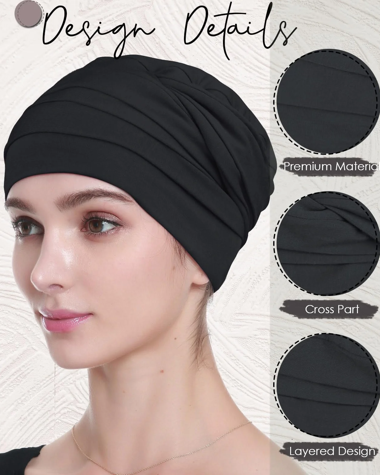 Alnorm Coiffes de Chimio en Viscose de Bambou pour Femmes Perte de Cheveux