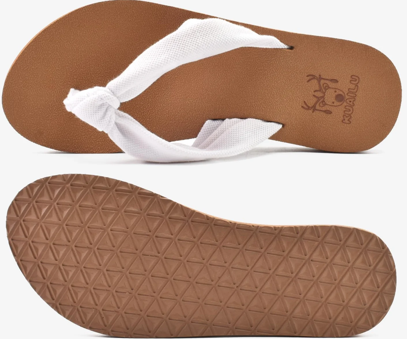 KuaiLu Tongs Femme été Tissu Thong Mousse de Yoga Plates Coussined Sandales plage piscine Chaussures