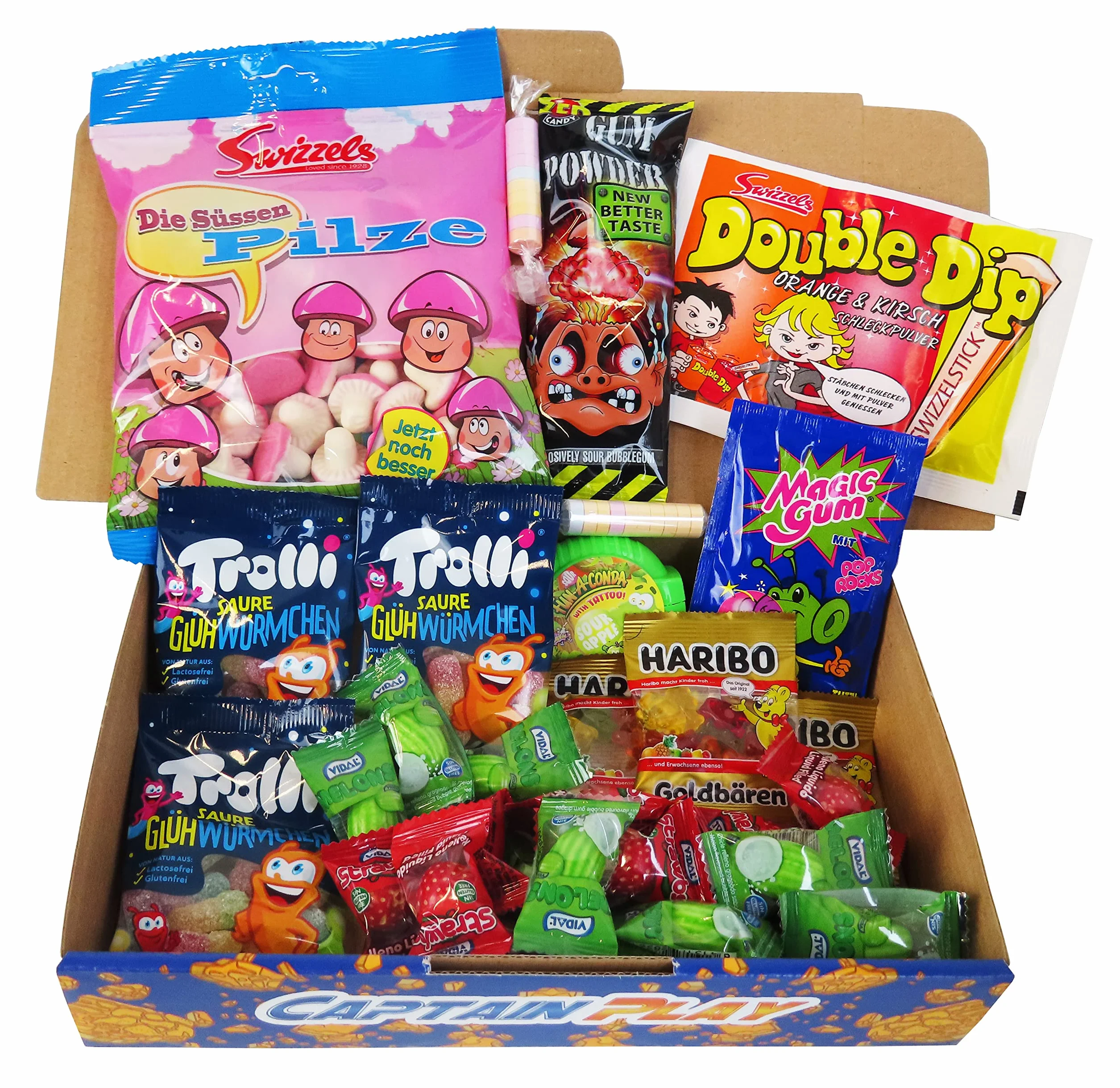 CAPTAIN PLAY Coffret Cadeau d'Inscription à l'École ou Début des Études, Confiseries Assorties, Cadeau Bonbon, 32 pièces en emballage individuel