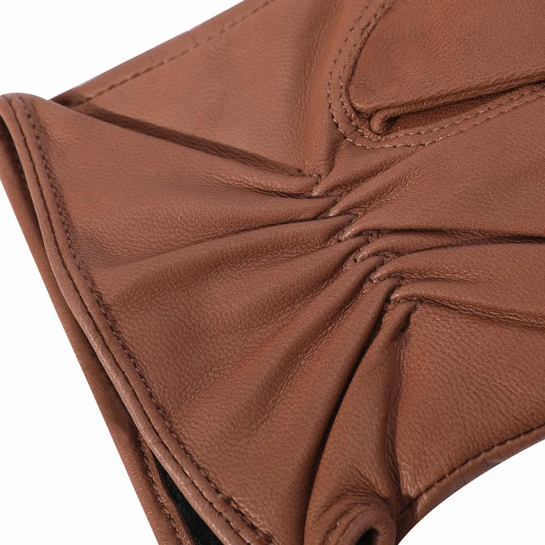 Gants en cuir pour hommes Harssidanzar en cuir de chèvre, hiver écran tactile GM040EU