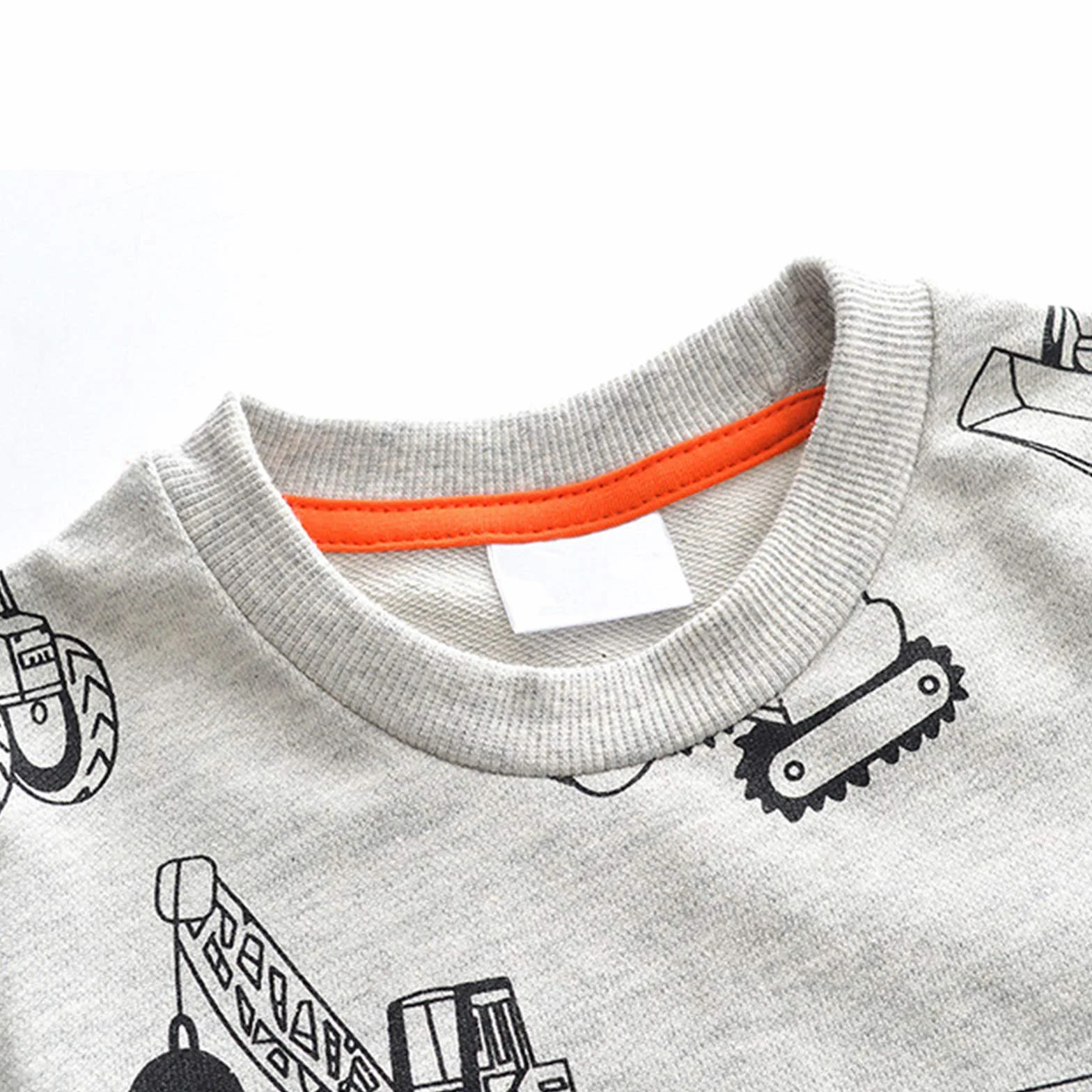 Sweat à Manches Longues Coton Dinosaure Garçons Enfants 2-7 Ans