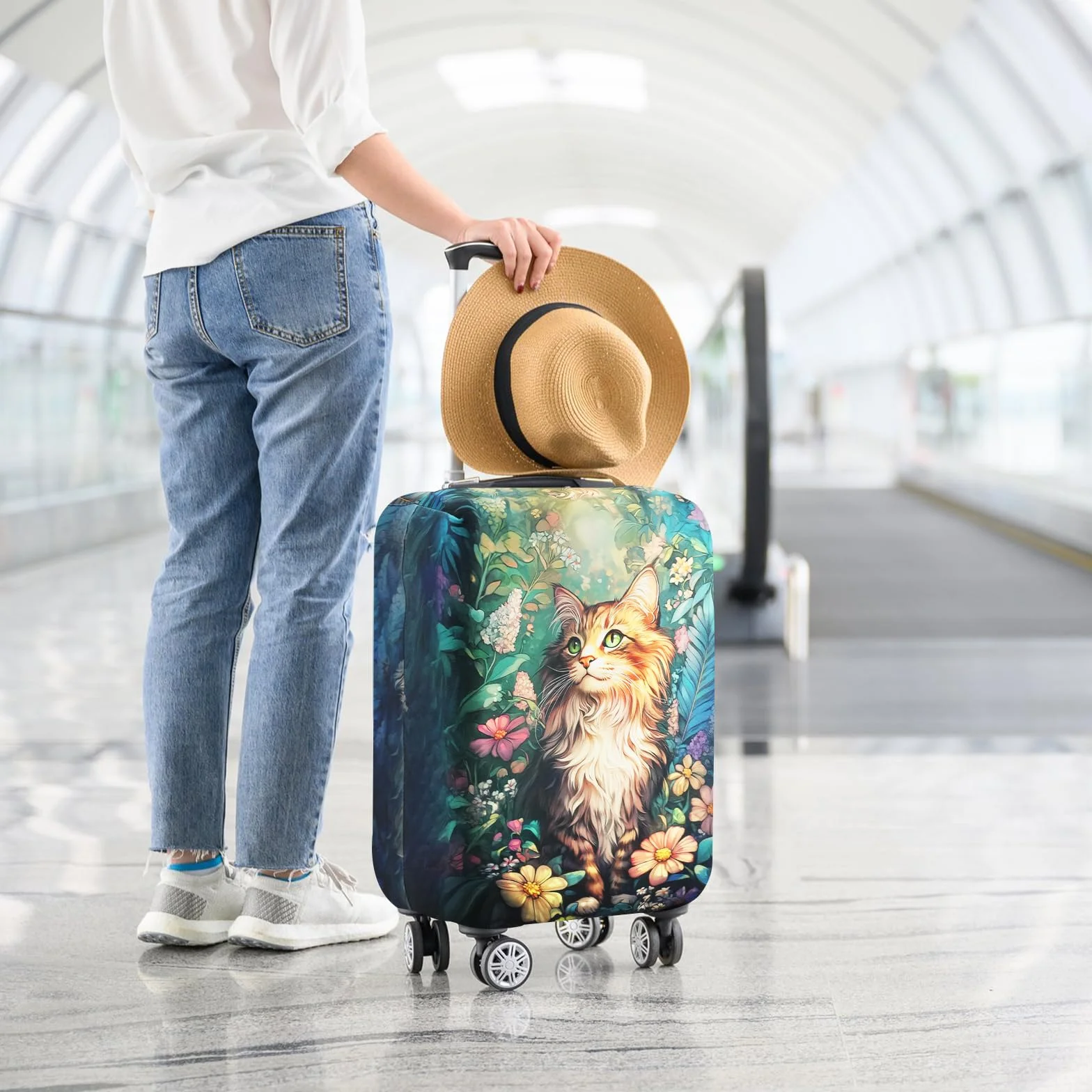 Housse de protection pour valise lavable et extensible certifiée bagages voyage