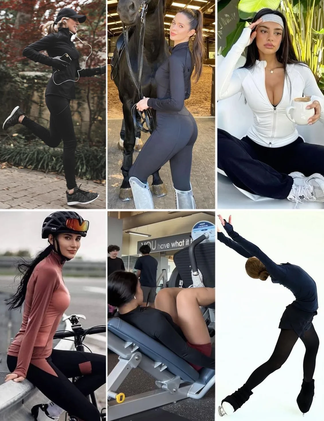 Pull à Manches Longues pour Femme Demi-Fermeture éclair Trou Pouce Yoga